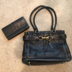 Bundle: Coach Shoulder Tote & Wallet